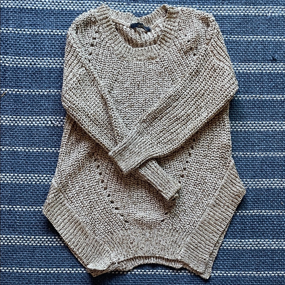 Cozy Tan Knit Sweater
